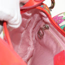 Christian Dior Saddle Shoulder Bag Canvas Pink Silver Auth 153630SAV-24