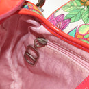 Christian Dior Saddle Shoulder Bag Canvas Pink Silver Auth 153630SAV-25