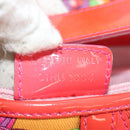 Christian Dior Saddle Shoulder Bag Canvas Pink Silver Auth 153630SAV-27