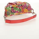 Christian Dior Saddle Shoulder Bag Canvas Pink Silver Auth 153630SAV-7