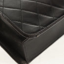 CHANEL Matelasse Chain Shoulder Bag Lamb Skin Black Gold CC Auth 153631V-13