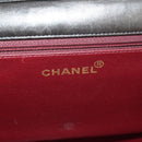 CHANEL Matelasse Chain Shoulder Bag Lamb Skin Black Gold CC Auth 153631V-19