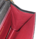 CHANEL Matelasse Chain Shoulder Bag Lamb Skin Black Gold CC Auth 153631V-21