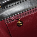 CHANEL Matelasse Chain Shoulder Bag Lamb Skin Black Gold CC Auth 153631V-23