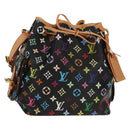 LOUIS VUITTON Monogram Multicolor Petit Noe Bag Black M42230 Auth 153632SM-1