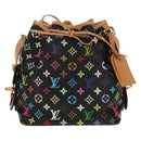 LOUIS VUITTON Monogram Multicolor Petit Noe Bag Black M42230 Auth 153632SM-13