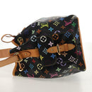 LOUIS VUITTON Monogram Multicolor Petit Noe Bag Black M42230 Auth 153632SM-3