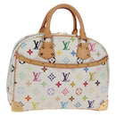 LOUIS VUITTON Monogram Multicolor Trouville Hand Bag White M92663 Auth 153633SM-1