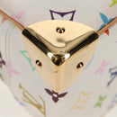 LOUIS VUITTON Monogram Multicolor Trouville Hand Bag White M92663 Auth 153633SM-14