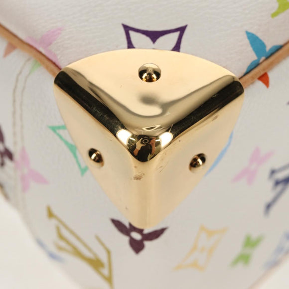 LOUIS VUITTON Monogram Multicolor Trouville Hand Bag White M92663 Auth 153633SM