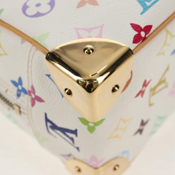 LOUIS VUITTON Monogram Multicolor Trouville Hand Bag White M92663 Auth 153633SM