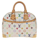 LOUIS VUITTON Monogram Multicolor Trouville Hand Bag White M92663 Auth 153633SM-13