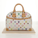 LOUIS VUITTON Monogram Multicolor Trouville Hand Bag White M92663 Auth 153633SM-12