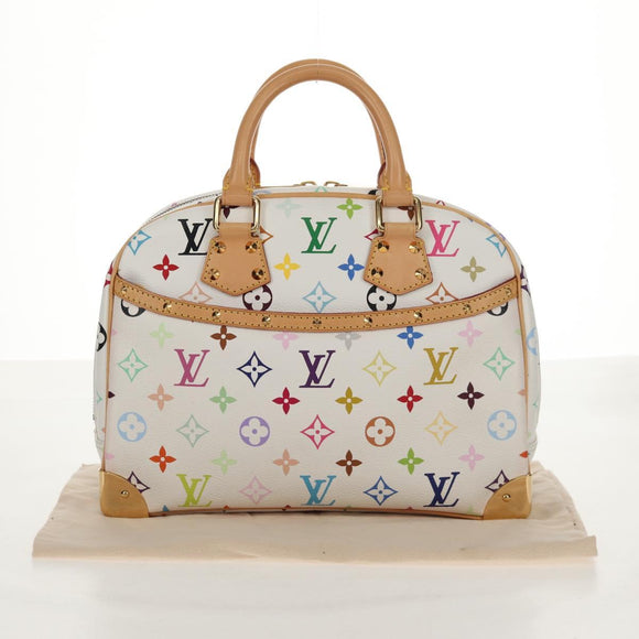 LOUIS VUITTON Monogram Multicolor Trouville Hand Bag White M92663 Auth 153633SM