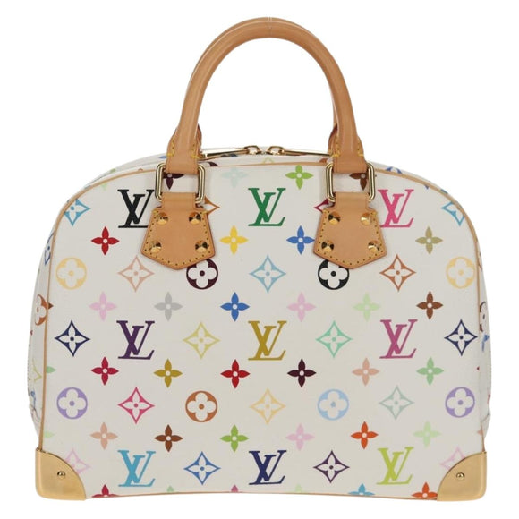 LOUIS VUITTON Monogram Multicolor Trouville Hand Bag White M92663 Auth 153633SM