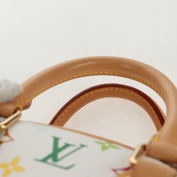 LOUIS VUITTON Monogram Multicolor Trouville Hand Bag White M92663 Auth 153633SM