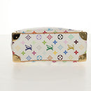 LOUIS VUITTON Monogram Multicolor Trouville Hand Bag White M92663 Auth 153633SM-5