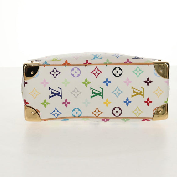 LOUIS VUITTON Monogram Multicolor Trouville Hand Bag White M92663 Auth 153633SM