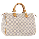 LOUIS VUITTON Damier Azur Speedy 30 Hand Bag N41533 LV Auth 153634-1