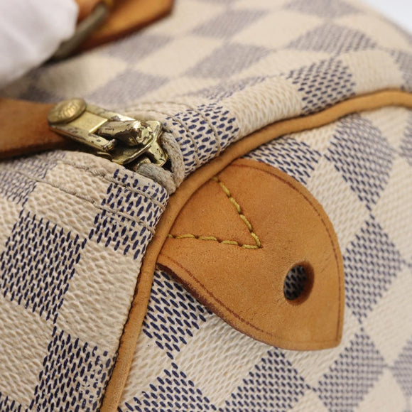 LOUIS VUITTON Damier Azur Speedy 30 Hand Bag N41533 LV Auth 153634