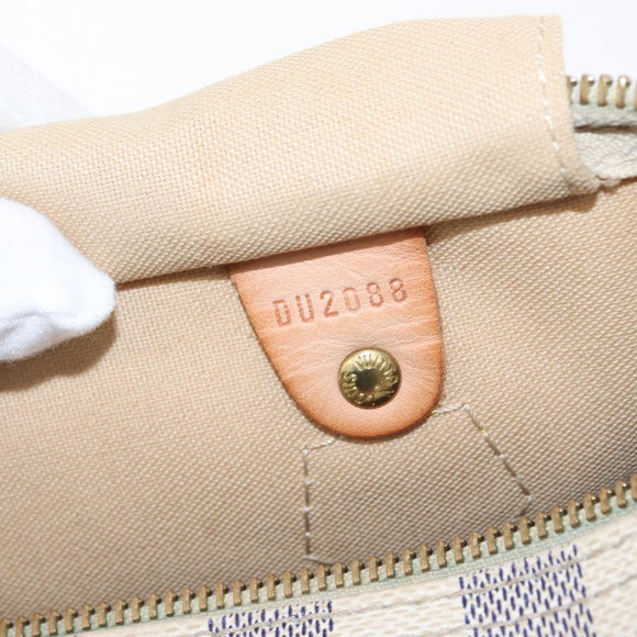 LOUIS VUITTON Damier Azur Speedy 30 Hand Bag N41533 LV Auth 153634