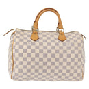 LOUIS VUITTON Damier Azur Speedy 30 Hand Bag N41533 LV Auth 153634-2