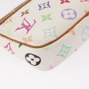 LOUIS VUITTON Multicolor Pochette Accessoires Pouch White M92649 LV Auth 153635A-17