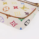 LOUIS VUITTON Multicolor Pochette Accessoires Pouch White M92649 LV Auth 153635A-18