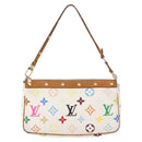 LOUIS VUITTON Multicolor Pochette Accessoires Pouch White M92649 LV Auth 153635A-13