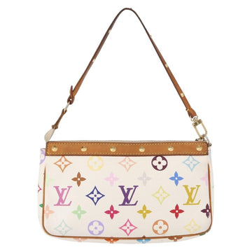 LOUIS VUITTON Multicolor Pochette Accessoires Pouch White M92649 LV Auth 153635A - 0