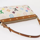 LOUIS VUITTON Multicolor Pochette Accessoires Pouch White M92649 LV Auth 153635A-8