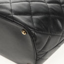 CHANEL Chain Shoulder Bag Caviar Skin Black Gold CC Auth 153637SAM-11