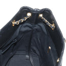 CHANEL Chain Shoulder Bag Caviar Skin Black Gold CC Auth 153637SAM-18