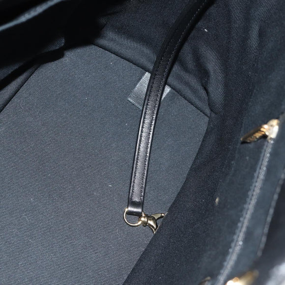 CHANEL Chain Shoulder Bag Caviar Skin Black Gold CC Auth 153637SAM