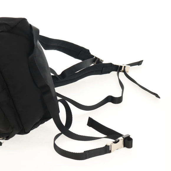 PRADA Backpack Nylon Black Silver Auth 153638V