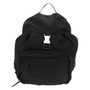 PRADA Backpack Nylon Black Silver Auth 153638V-13