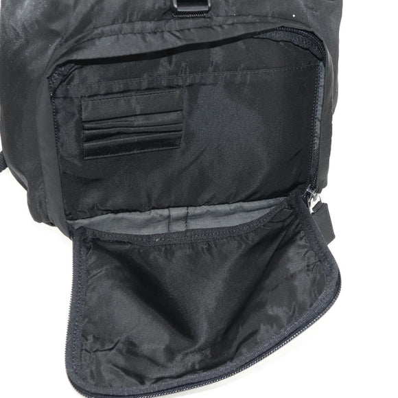 PRADA Backpack Nylon Black Silver Auth 153638V