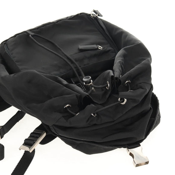 PRADA Backpack Nylon Black Silver Auth 153638V