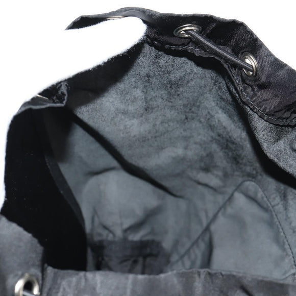 PRADA Backpack Nylon Black Silver Auth 153638V