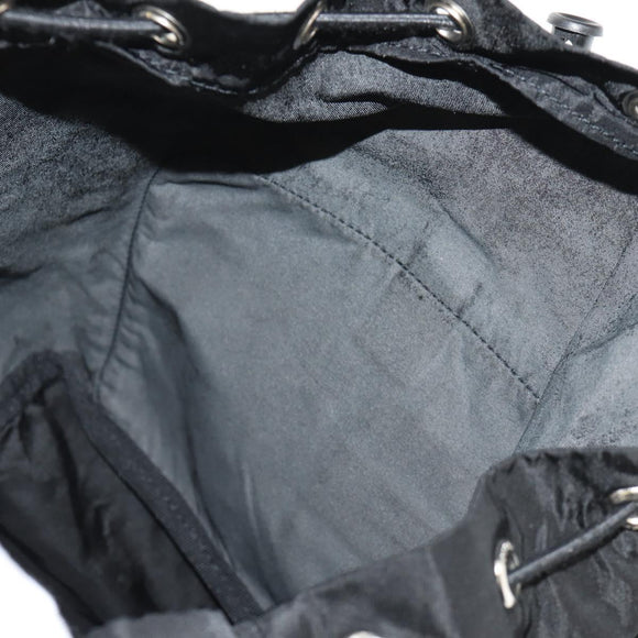 PRADA Backpack Nylon Black Silver Auth 153638V