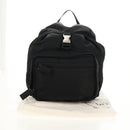 PRADA Backpack Nylon Black Silver Auth 153638V-12