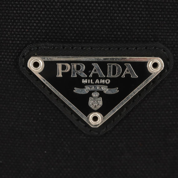 PRADA Backpack Nylon Black Silver Auth 153638V