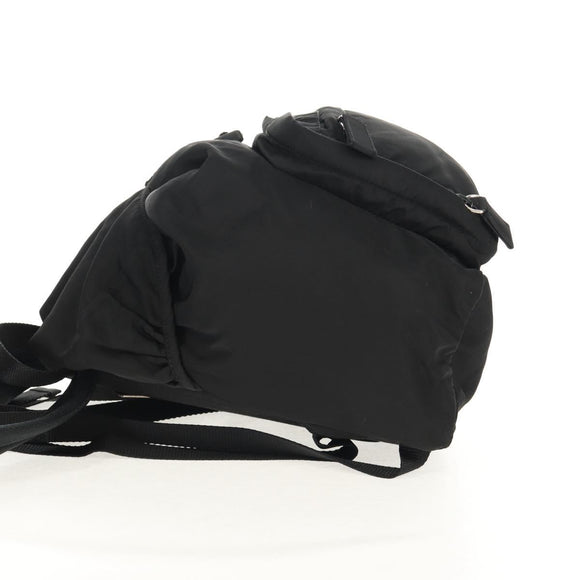 PRADA Backpack Nylon Black Silver Auth 153638V