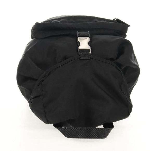 PRADA Backpack Nylon Black Silver Auth 153638V