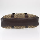 GUCCI GG Canvas Tote Bag Beige Silver 153238 Auth 153642-7