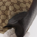 GUCCI GG Canvas Tote Bag Beige Silver 153238 Auth 153642-14