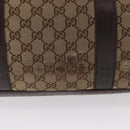GUCCI GG Canvas Tote Bag Beige Silver 153238 Auth 153642-3