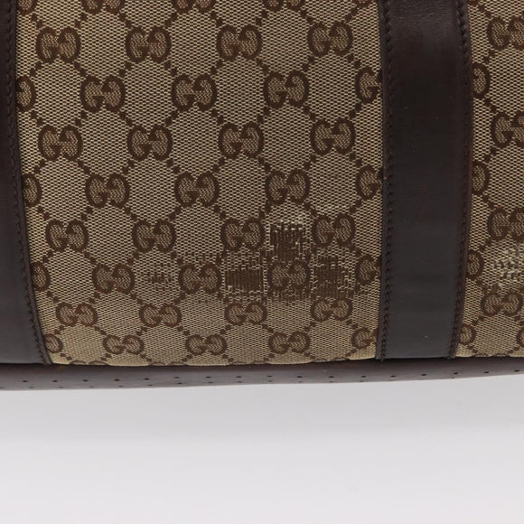 GUCCI GG Canvas Tote Bag Beige Silver 153238 Auth 153642