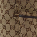 GUCCI GG Canvas Tote Bag Beige Silver 153238 Auth 153642-6