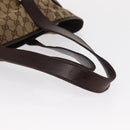 GUCCI GG Canvas Tote Bag Beige Silver 153238 Auth 153642-9